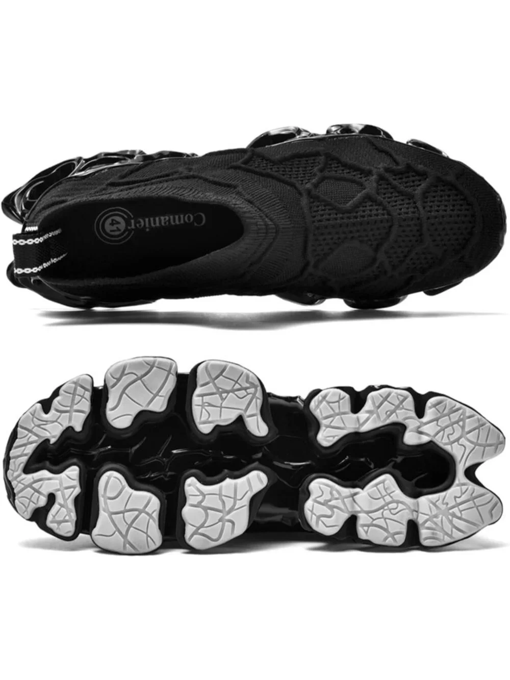 🆕Men's All Black Slip on Loafers Walking Tennis Shoes Running Blade Sneakers